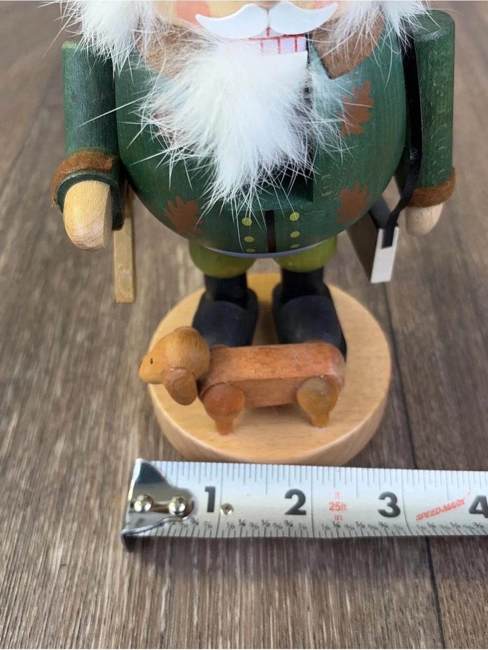 Erzgebirge Forester Santa Nutcracker 7.5” German Wood Seiffen with Dachshund